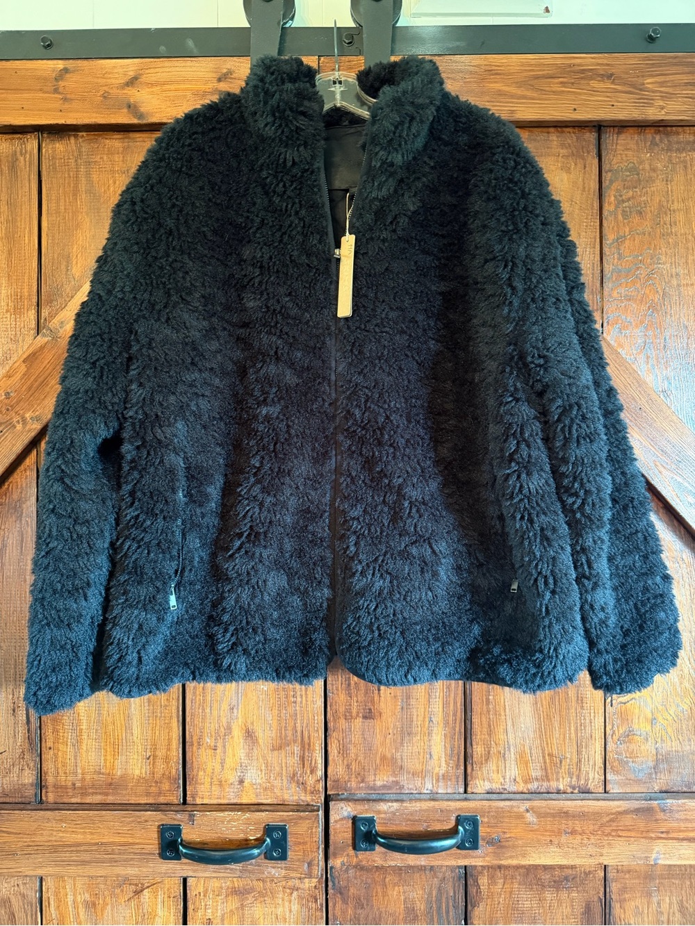 SKIMS Faux Fur Zip Up Jacket